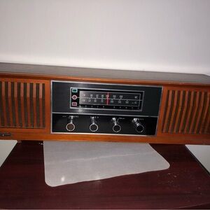 1972 Strauss Wooden AM FM Radio, Model LT-788, Solid State Transistor Radio,Work